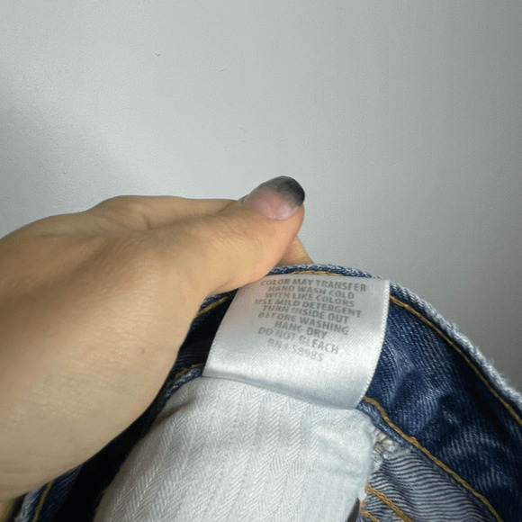 CARMAR High Rise Destressed denim shorts medium wash stretch thrashed SHORTS 26 - Picture 8 of 8